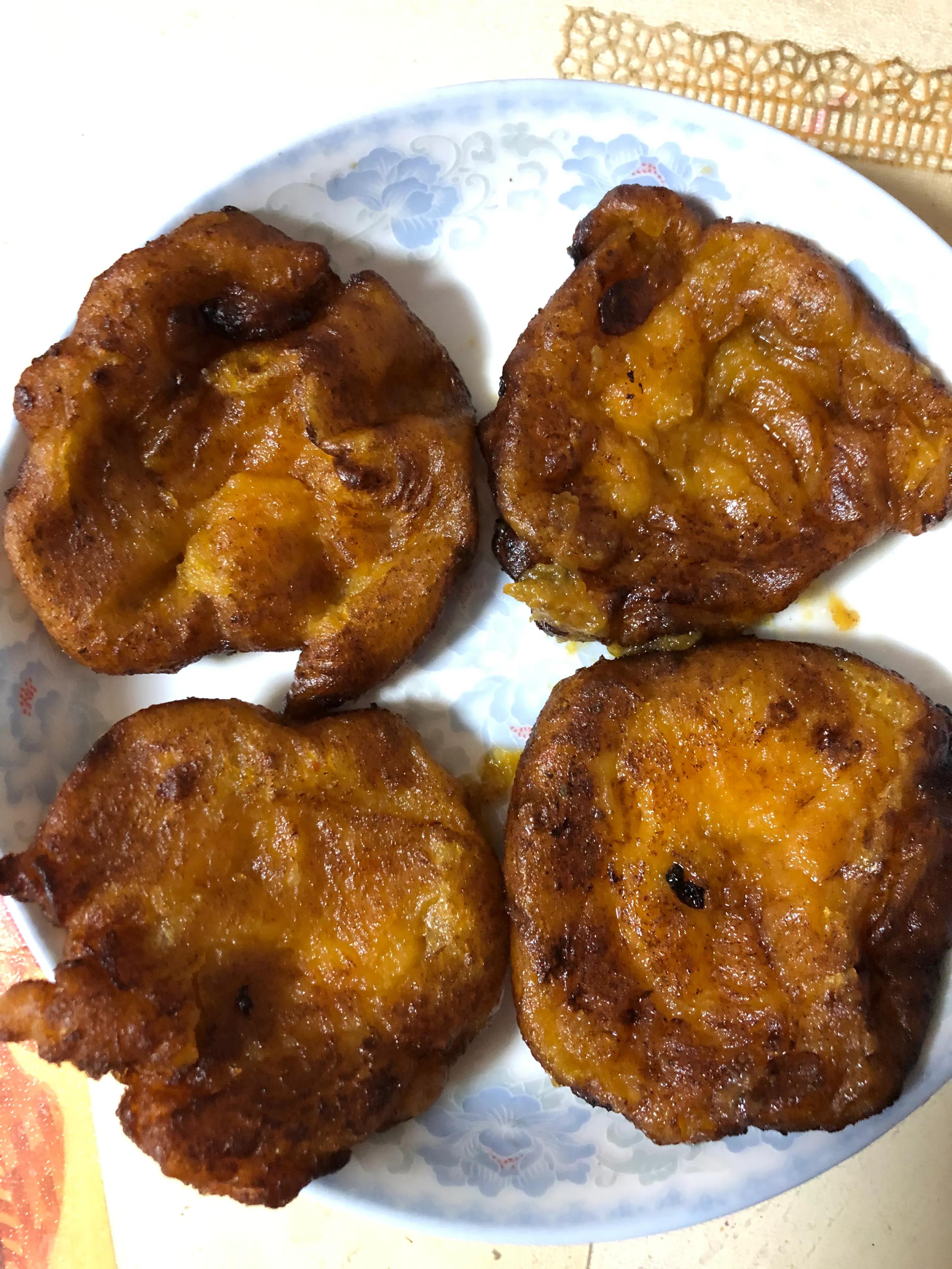 油煎了手起泡怎么办,油煎柿子糕