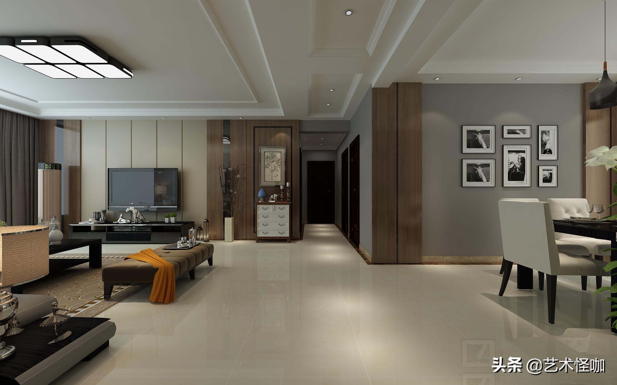 济南银丰玖玺城5期装修风格,济南明湖润庭125平装修效果图