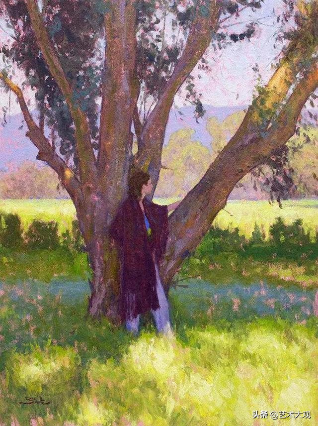 明媚阳光油画作品欣赏,美国画家埃里卡霍珀油画作品欣赏