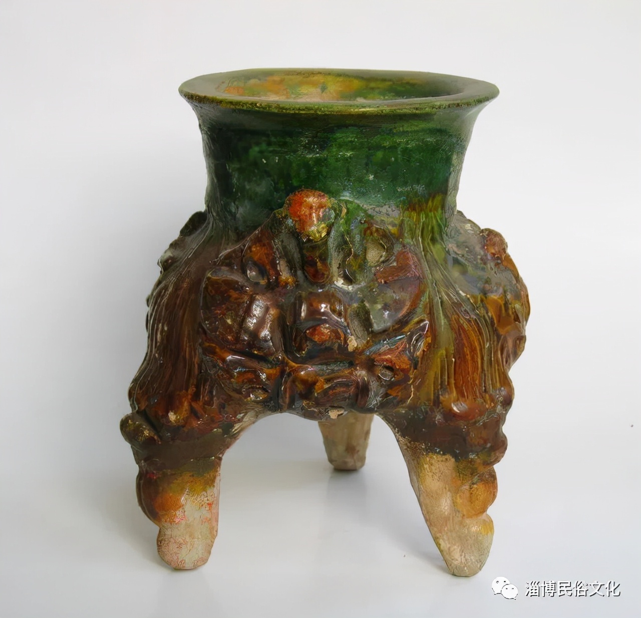 山东淄博窑三彩金代武士俑,淄川陶瓷工艺品