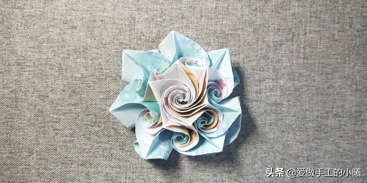 立体花的折纸步骤图解,立体的花的折纸教程