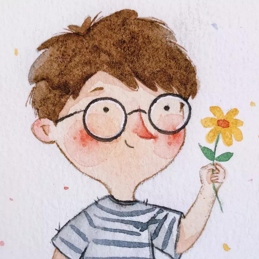 简笔画可爱小人插画,超萌可爱的插画小人