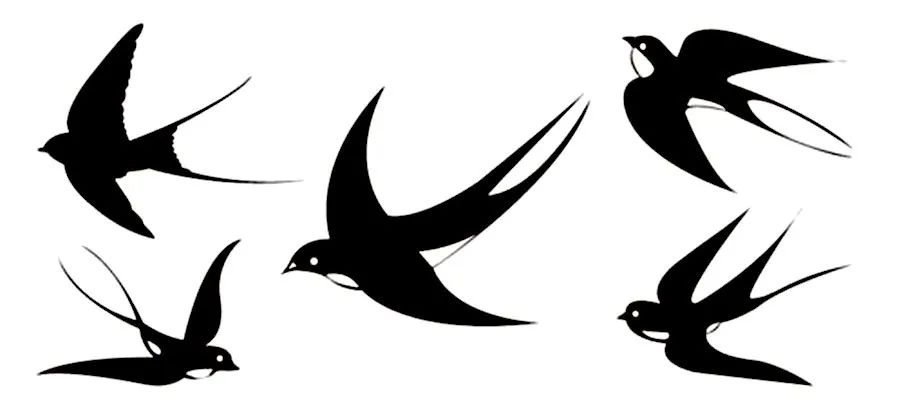 创意儿童画花丛中飞舞的蝴蝶,花丛中飞来一只燕子儿童画