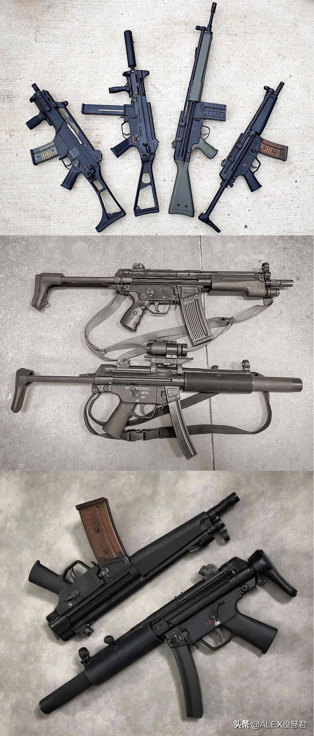 mp5冲锋枪和hk416步枪,德国步枪hk416