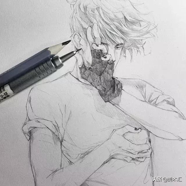 线条感十足的动漫人物,线条感很强的人物素描