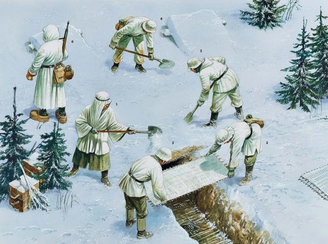 二战德军迷彩士兵单兵装备,二战德军迷彩服配大檐帽