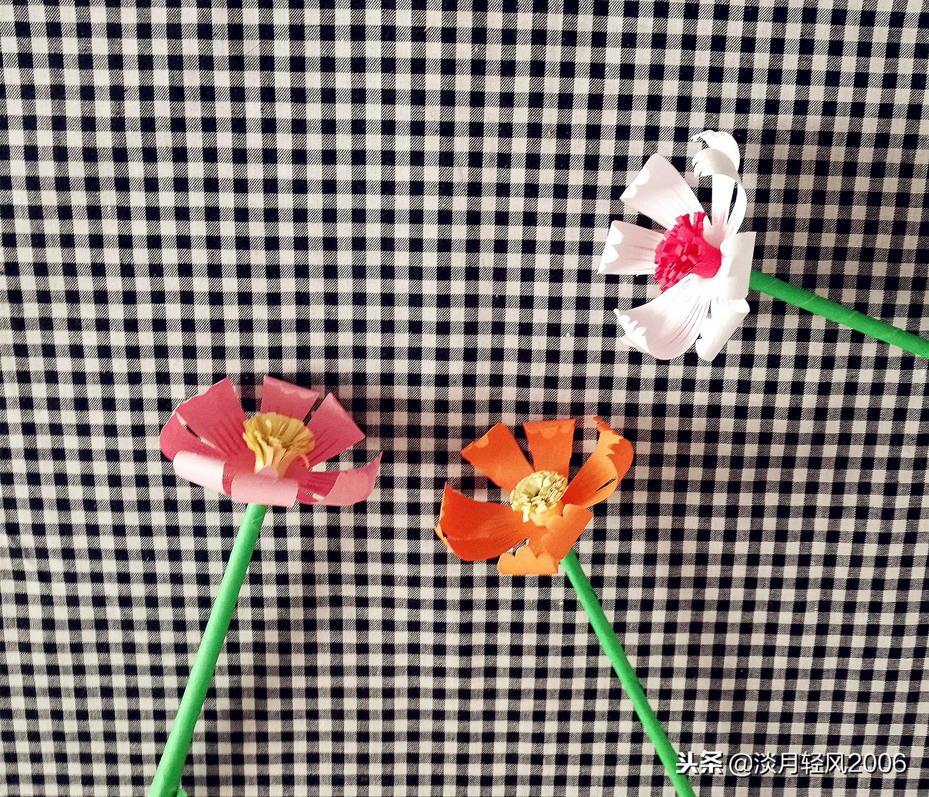 卡纸手工制作花朵最简单的做法,儿童卡纸手工制作花简单