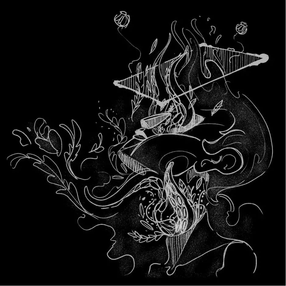 画面冲击感强烈的插画,这种手绘插画是用什么笔画的