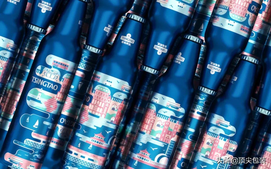 青岛啤酒醉美青岛礼盒,青岛啤酒的产品包装设计