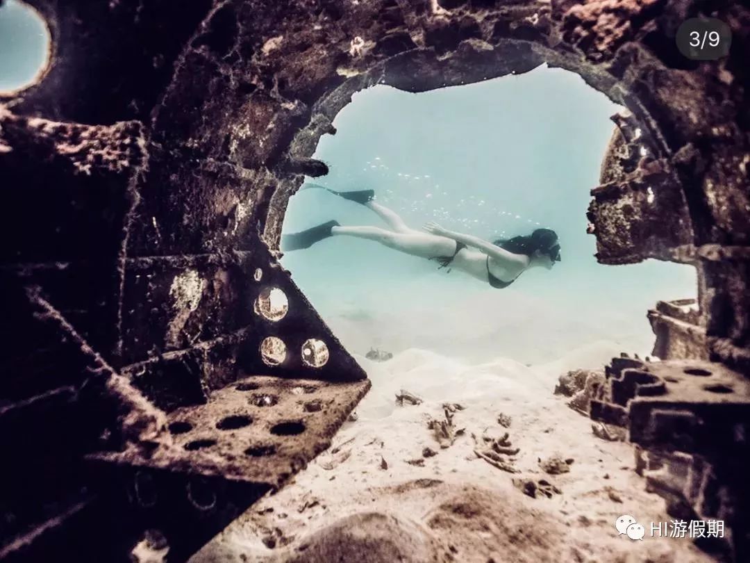 帕劳蓝洞潜水美人鱼,蓝色大海里的帕劳