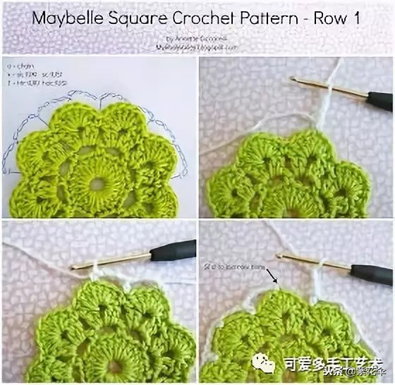 学毛线钩花一学就会简单,新手学毛线钩花