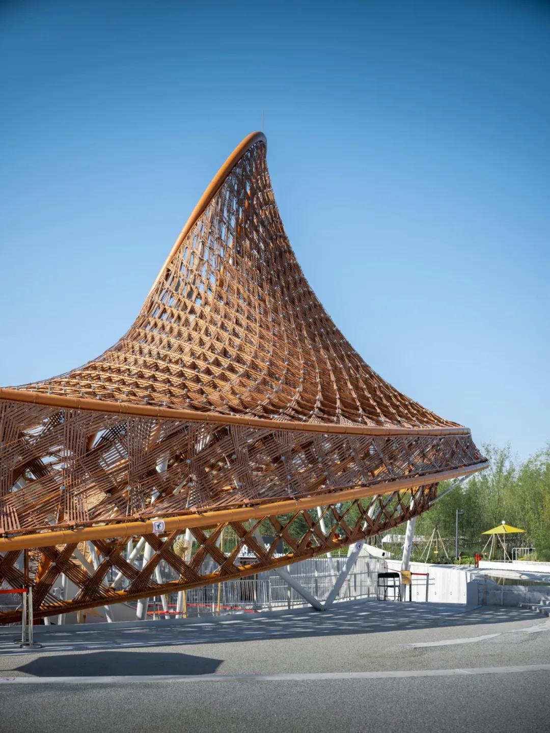 三维编织，第十届中国花卉博览会竹藤馆