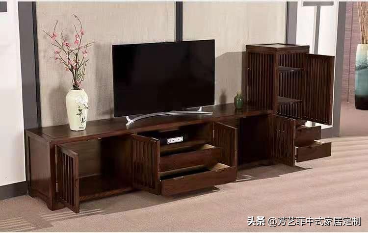 新中式家具客厅布置,新中式家具打柜子效果图