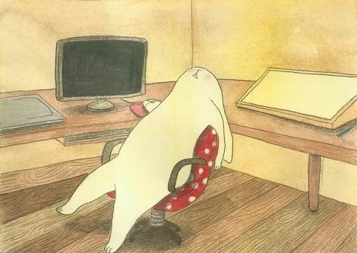 韩国插画师可爱兔子,插画师兔子