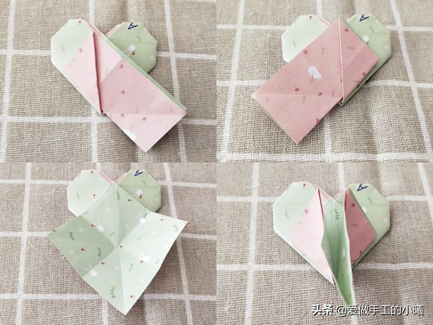 当爱心遇上百合折纸视频教程,百合花朵折纸步骤图解