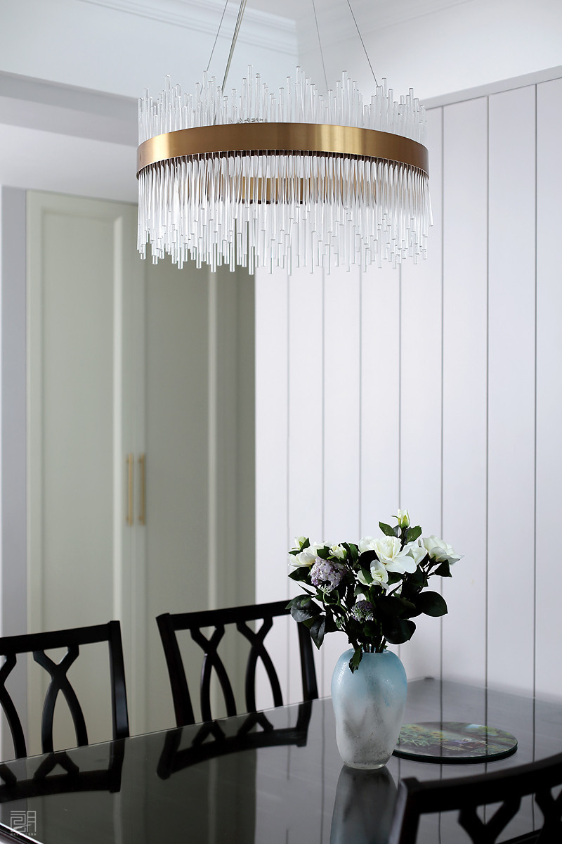 135平方米美式3房2厅精装修效果图,110平的美式风格三居清新优雅