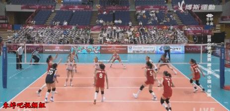 朱婷冲进短球,朱婷进攻丁霞视频