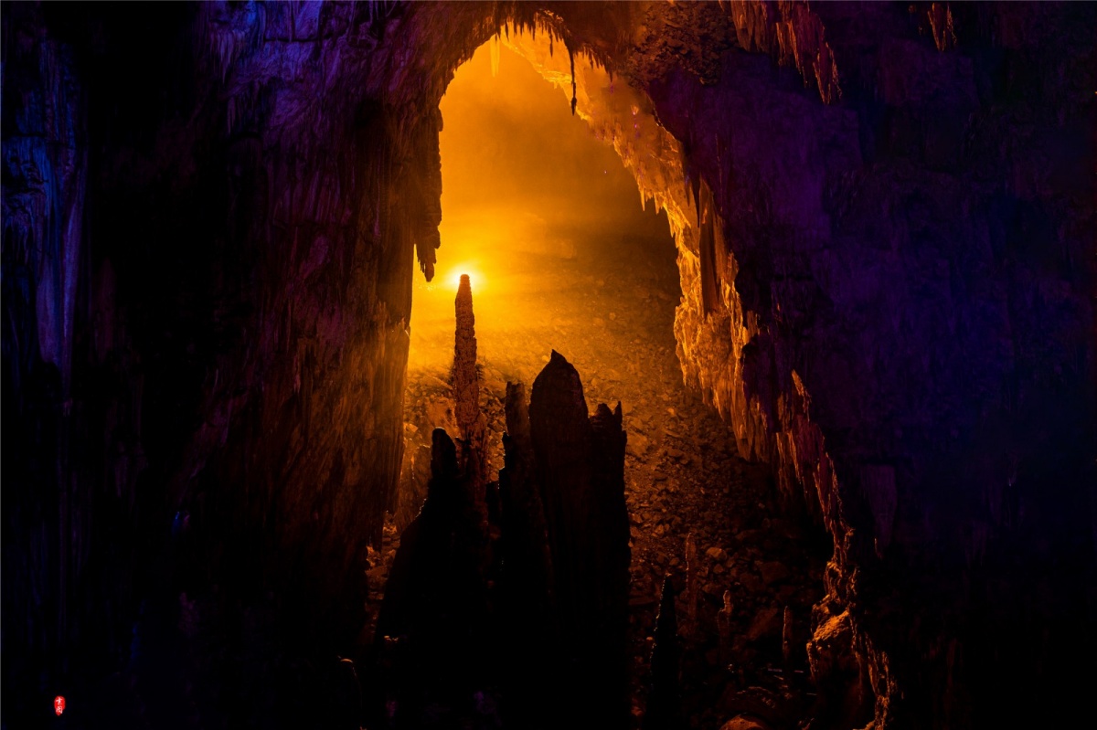 芙蓉洞溶洞景观,溶洞武隆