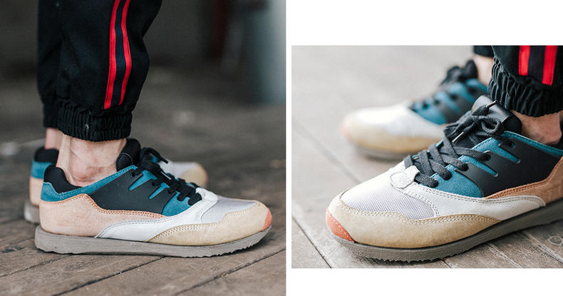 撞色潮鞋港风,潮酷休闲撞色鞋男生穿