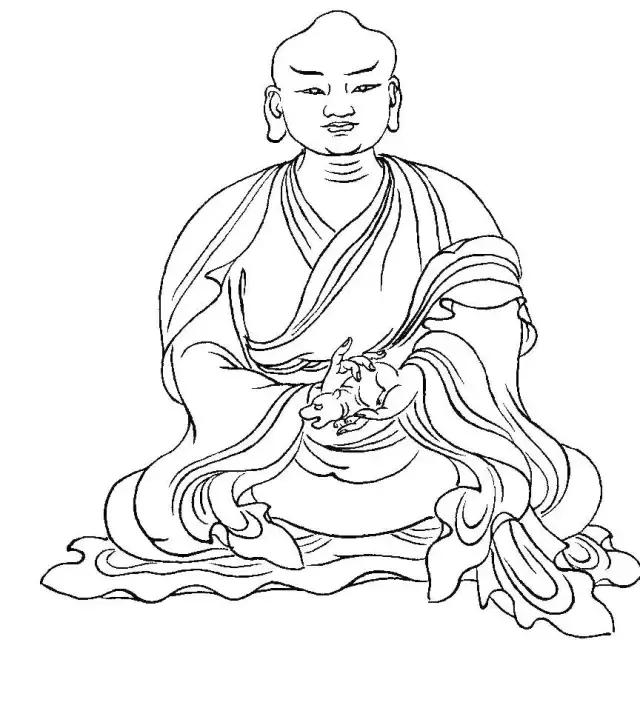 白描罗汉全本,罗汉白描100幅