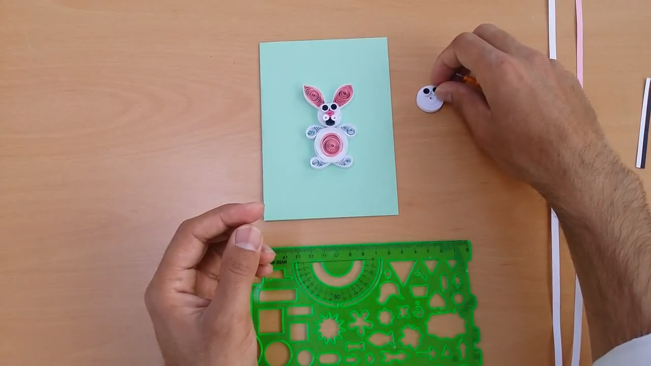 兔子立体贺卡的制作方法简单易学,兔子贺卡制作方法简单又漂亮平面