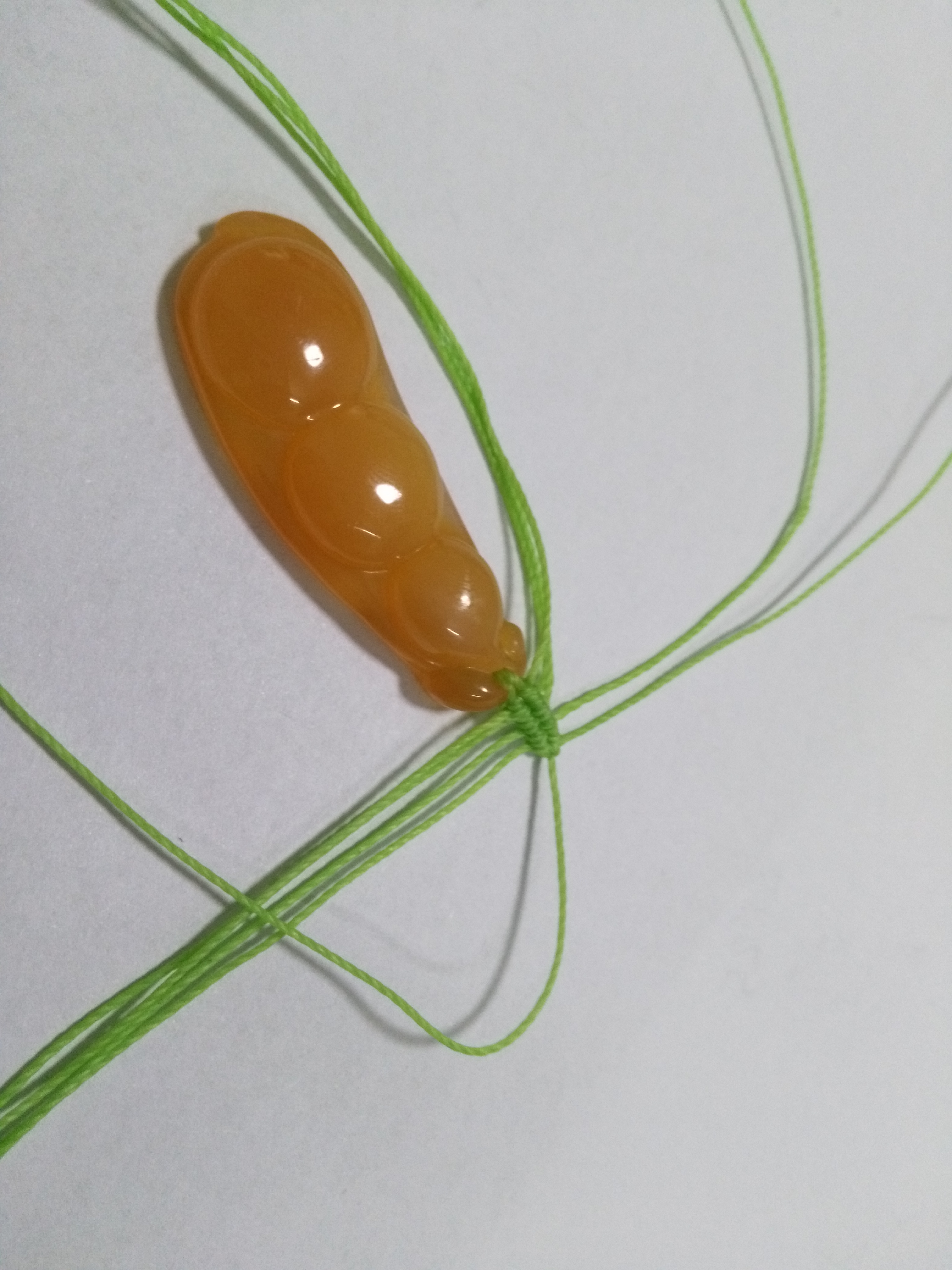 玛瑙豆子编手机吊坠法教程,玉豌豆吊坠怎么编绳