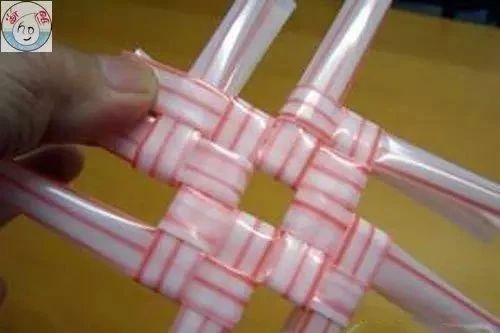 塑料带手工编织篮子收纳筐,塑料袋收纳筐