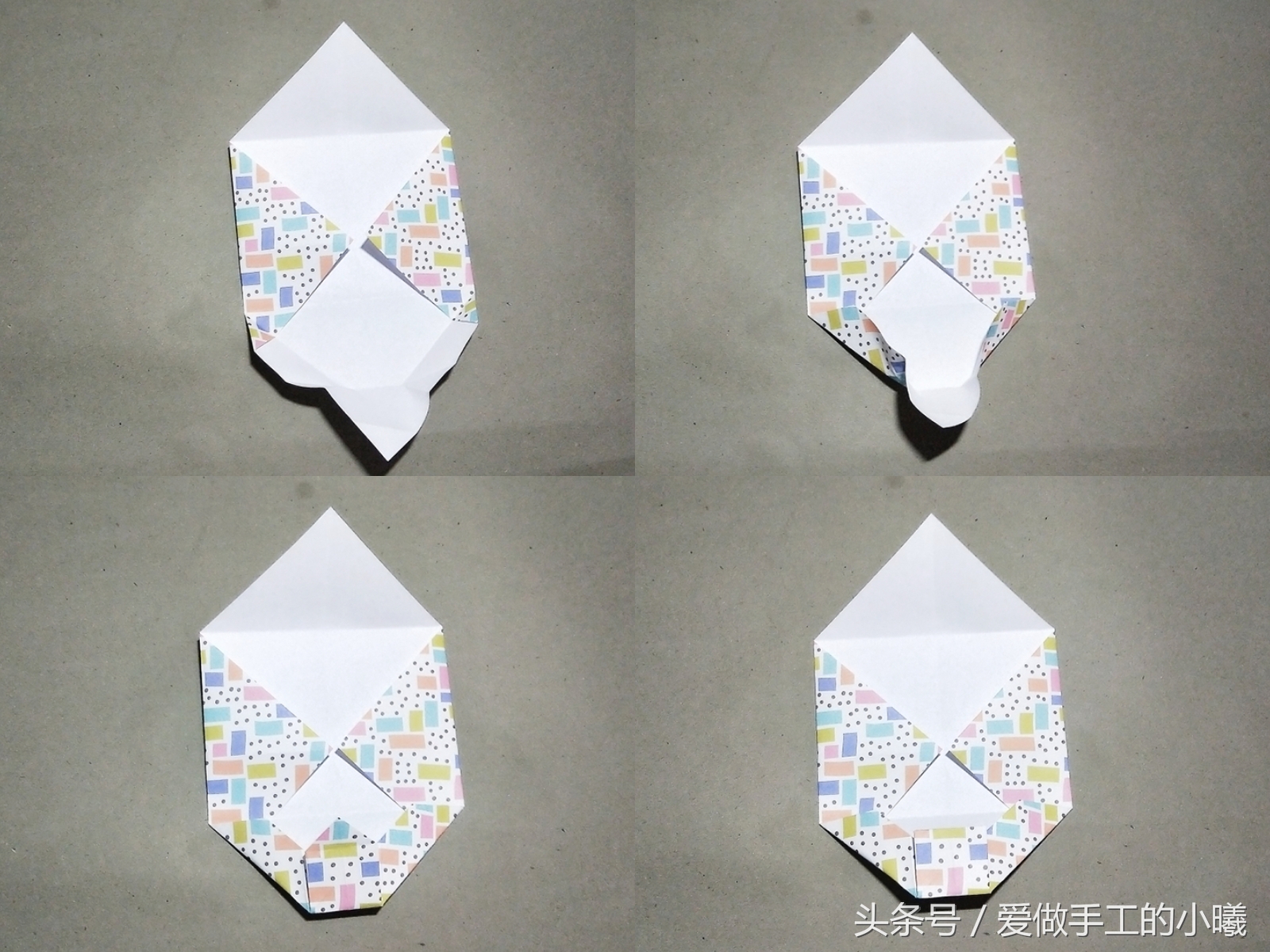 信封折纸简单又好看,二年级手工小信封能拉开的折纸