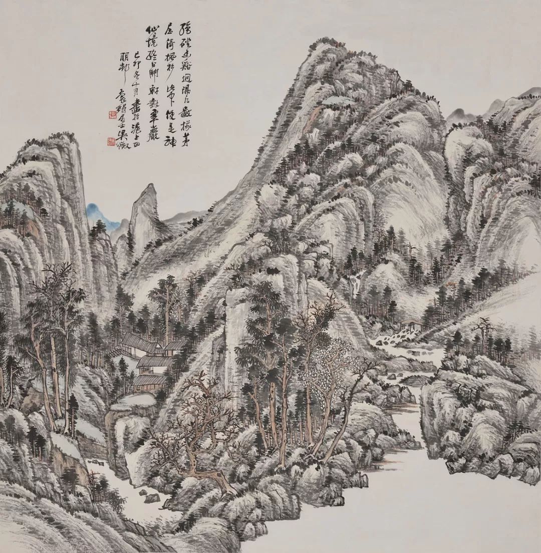 写意山水花鸟画精品欣赏,吴待秋山水画精品欣赏图文
