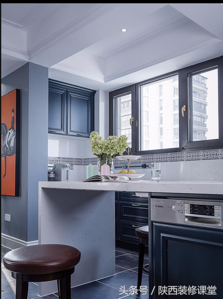 280平轻奢美式,120平美式轻奢风高级蓝灰