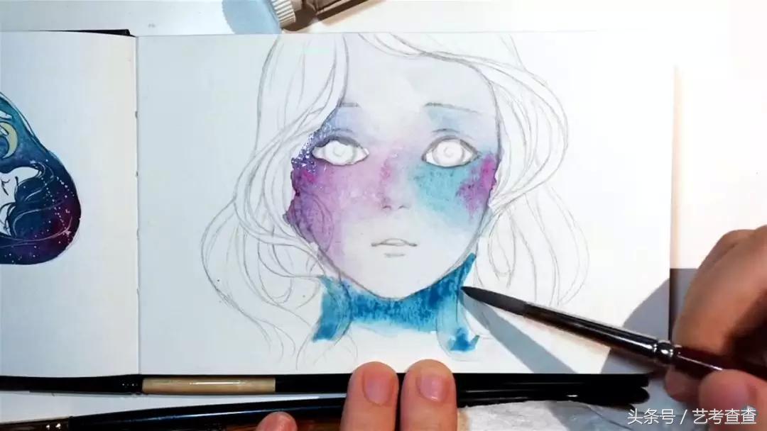 水彩制作教程,水彩教程小姐姐