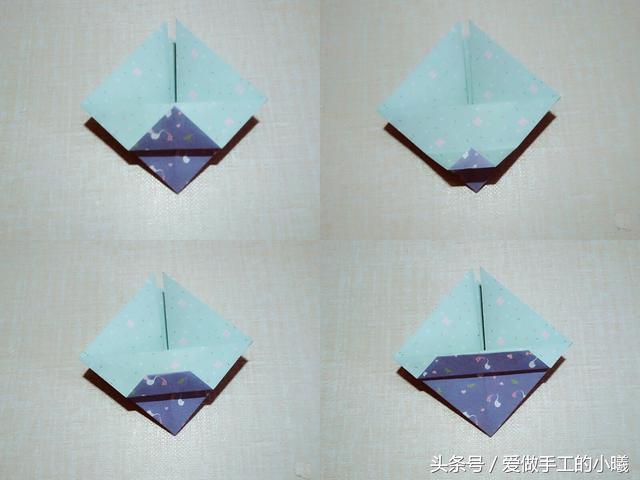 小时候小花篮折纸,儿童手工折纸大全花篮