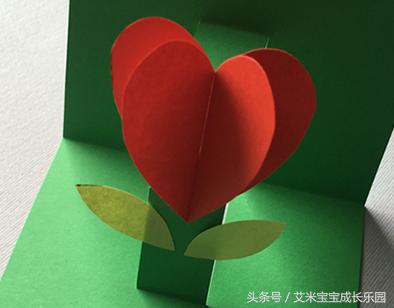 母亲节手工礼物立体贺卡,生日礼物手工贺卡简单立体爱心