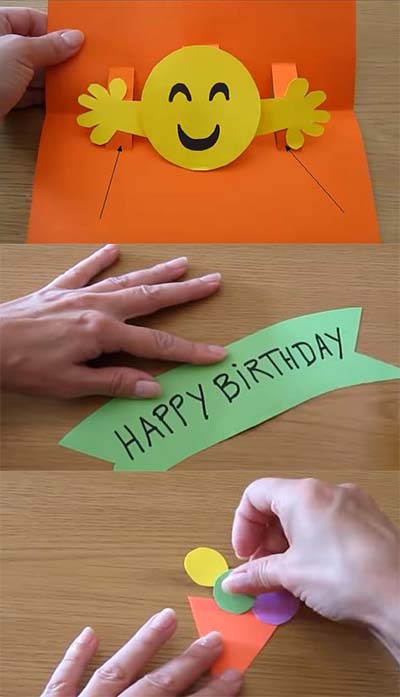 3d立体剪纸贺卡教程,送朋友的生日贺卡3d立体