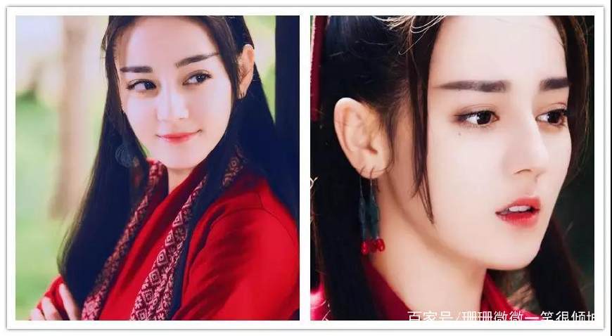 迪丽热巴浓颜系妆容,迪丽热巴暗黑系妆容口红