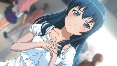 动漫眼镜娘摘下眼镜,摘下眼镜解除封印后的女生