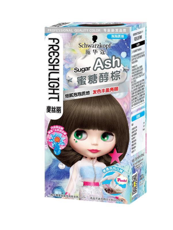 施华蔻斐丝丽泡泡染发剂薄荷青灰,施华蔻斐丝丽泡泡染发剂教学