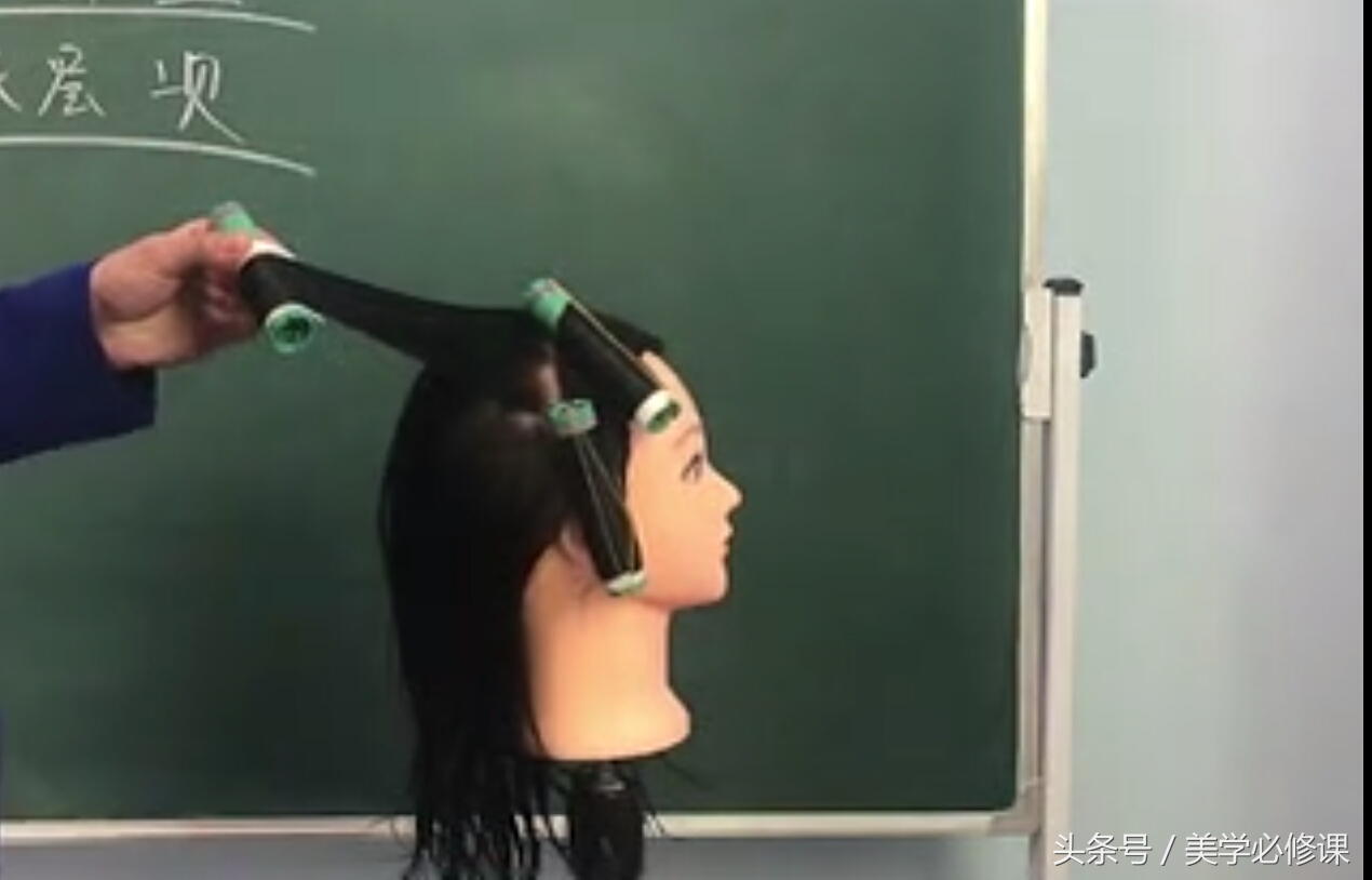 发梢直的蛋蛋卷烫发排杠教程,烫发发型及排杠教程