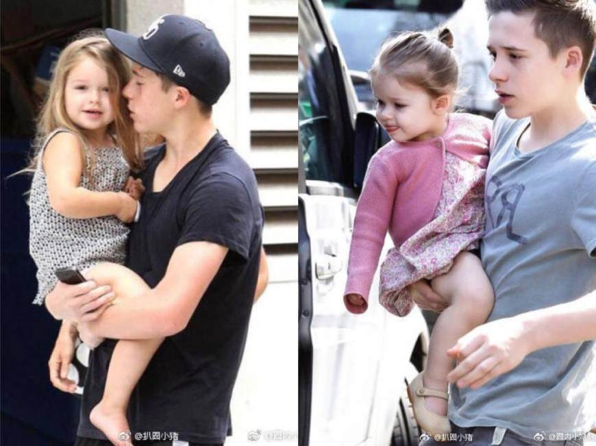 贝克汉姆给小七庆生写字,贝克汉姆和小时候的小七视频