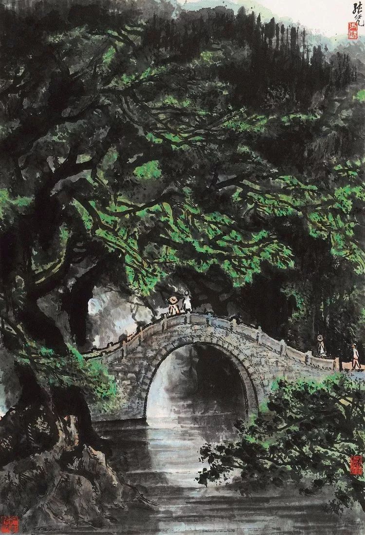 张长韶水墨山水画欣赏,张凭山水画教学
