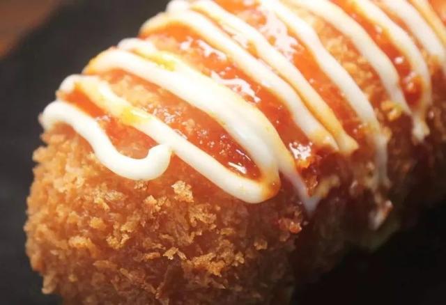 正宗的拉丝芝士热狗,韩国人芝士拉丝热狗