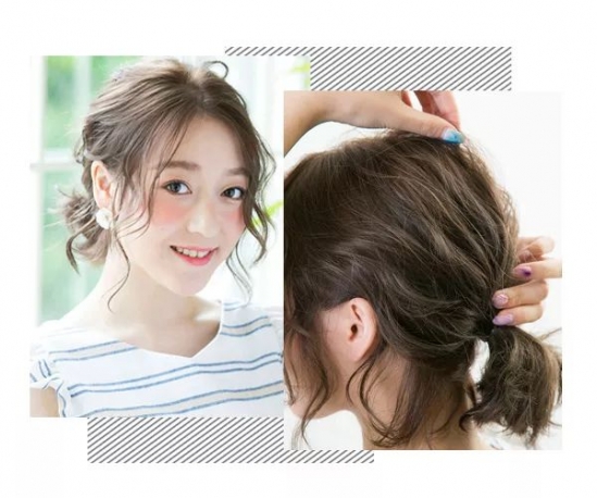 短发盘发简单好看教学视频,短发女生扎短发三股辫教程