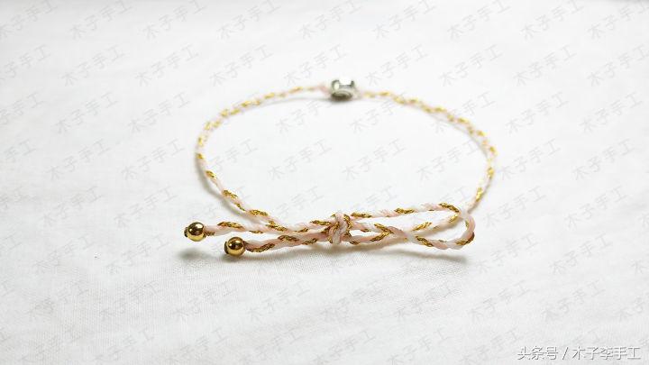 一根绳子编三股辫手链,三分钟学会一款手链