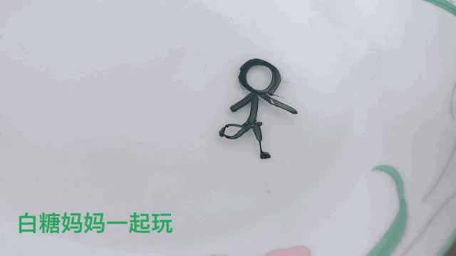 神笔白糖：我在盘子里画了只蝌蚪，加了点水，它就活过来游走了！