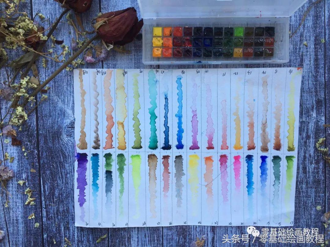 蓝色妖姬丙烯水彩画教程,萌新可以画的水彩教程