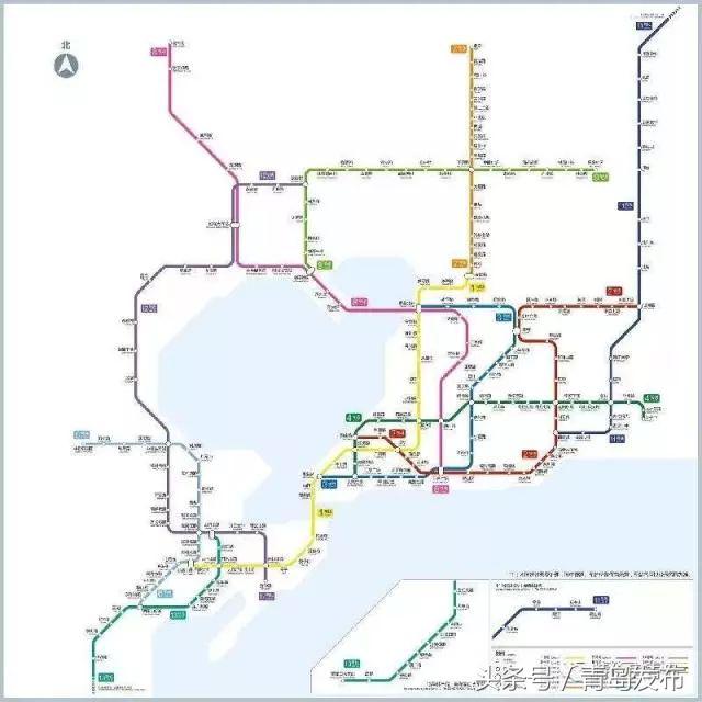 青岛市地铁16号线最新线路图,青岛西海岸地铁22号线最新线路图