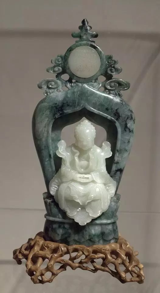 馆藏玉佛,明清鎏金玉佛