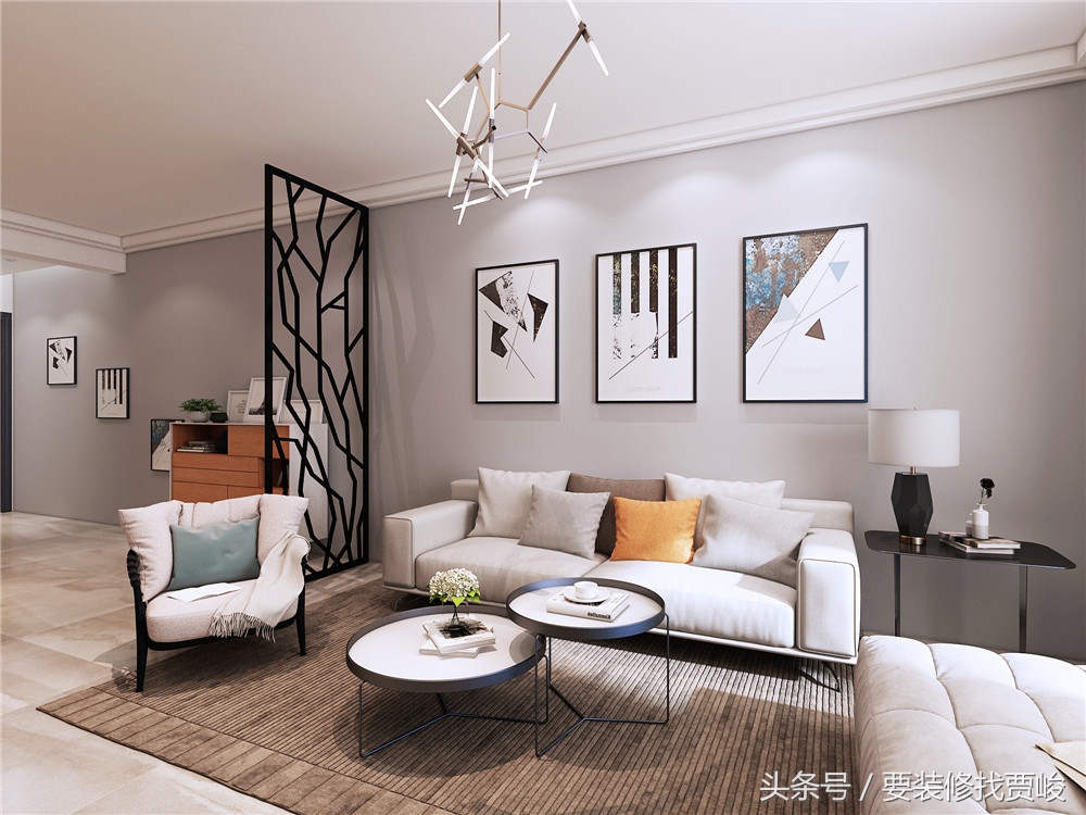 两室两厅一厨一卫的85平法兰香颂港式风格效果图展示——林凤装饰