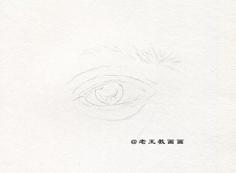 人脸素描画法步骤眼睛,素描头像五官画法眼睛