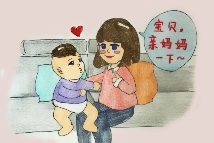 家人亲了孩子一口，11个月大婴儿满口长满疱疹